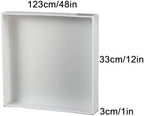 Plastic Trays for Plants, Drip Tray, Made of PP Polypropylene, White, Extra-Large Square Size(123x33x3cm/48x12x1in) - Image 2
