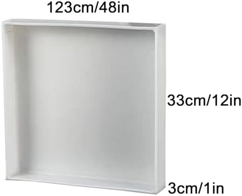 Plastic Trays for Plants, Drip Tray, Made of PP Polypropylene, White, Extra-Large Square Size(123x33x3cm/48x12x1in) - Image 2