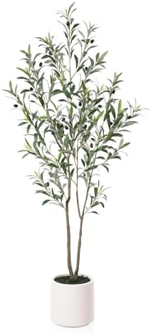 LOMANTO Artificial Olive Trees, 5 ft Tall Fake Olive Trees for Indoor by LOMANTO