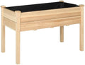 BlueWish 48"W x 24"D x 30"H Raised Garden Bed, Cedar Garden Bed with Detachable Black Liner, Drainage Holes, Raised Garden Beds Outdoor 330 lbs Capacity, Raised Beds for Gardening, Vegetable, Flower by RespondToEveryExpectation
