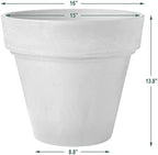 PSW Arcadia Garden Products OT41TC Plastic/Stone/Wood Composite Traditional Pot, No Drainage Hole (Drillable), 16 by 13.5-Inch, Terra Cotta Color, 16 x 13.5 - Image 4