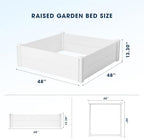 PASAMIC 4x4x1ft Vinyl Raised Garden Bed, Maintenance-Free Outdoor Garden Planter Box, Never Rust or Rot, Durable Open-Bottom Raised Bed for Vegetables, Flowers, Herbs & Fruits - Image 6