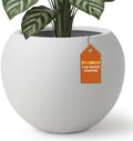 KUTE NEST 16" Dia - Premium Globo Fiberstone Outdoor Planter - Light Gray by KuteNest