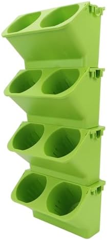 SUNGOOYUE Vertical Garden Planter, PP Hanging Planter with Deeper Pockets, 22.4 X 9.4 Inch Living Wall for Flowers Vegetables Strawberries on Balcony Fence Garden Nursery (Light Green) - Image 5