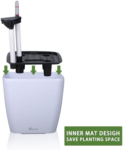 Dexceder 9x8 Self Watering Planter (White High Gloss) - Image 4