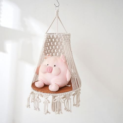 Macrame Plant Hanger Indoor Hanging Basket Cotton Rope Woven Holder for Small Pots and Plants, Bohemian Style Hanging Planter Suitable for Home and Patio Decor - Image 6