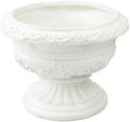 Roman Column Pedestal and Planter Urn, Magnesium Oxide, White by Unknown