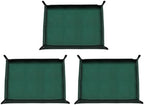 HARFINGTON 3pcs Repotting Mat 39.4" x 59.1" Oxford Cloth Waterproof Plant Repotting Mat Foldable Portable Gardening Potting Tray with Metal Buckle for Indoor Plant Change Soil, Dark Green by HARFINGTON