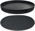 Yukfona Ceramic Plant Saucer Tray 1 Pcs 10 Inch Black, 10.83" OD x10.24 ID x1.1 Deep| Fits Flower pots Bottom≤ 10.24", Heavy Duty Glazed Round Planter Drip with Catch Basin for Indoor Outdoor Plants by YUKFONA