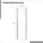 6 Set Of Wall-Mounted Glass Vases For Plants, Hydroponic Decor With Clear Cylinder Design And Traceless Hooks For Home And Office - Image 2