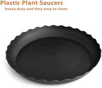 4 Pack of 16 inch Plant Saucer, Depth Large Plant Tray, Heavy Duty Plant Trays for Indoors no Holes, Plastic Pot Tray for Planter (Black) - Image 3