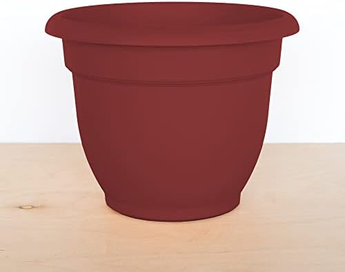 Bloem Ariana Self Watering Planter: 12" - Burnt Red - Durable Resin Pot, for Indoor and Outdoor Use, Self Watering Disk Included, Gardening, 3 Gallon Capacity - Image 3