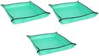 Gardening Planting PE Plant Repotting Mat, Foldable Waterproof Potting Pad Flower Pots Transplanting Mats for Indoor Plant Repotting(Green 68x68CM-3pcs) by Unknown