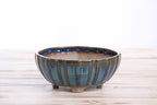 Willow Bonsai Ceramics Lily Bonsai Pot 6 Inch – Sculpted Rounded Ceramic Bonsai & Succulent Planter with Wavy Profile, High‑Fired Frost‑Proof Stoneware, Handmade in USA (Peacock, 6inch) - Image 3