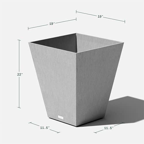 Veradek Pure Series Nobleton Planter - Tapered Square Outdoor Planter - Image 2