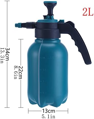 Watering Can Manual Garden Sprayer Hand 0.5 Gallon Lawn Pressure Pump Sprayer Valve Adjustable Nozzle 2L Lawn Garden Sprayers Dark Green Decorative Watering Can(A) - Image 2