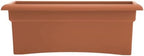 Bloem Veranda 26" Plastic Rectangular Deck Box Planter - UV-Resistant, Indoor/Outdoor, Terra Cotta, 2-Pack - Image 5