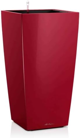 Lechuza 18193 Cubico 40 Self-Watering Planter, Scarlet Red High Gloss by LECHUZA