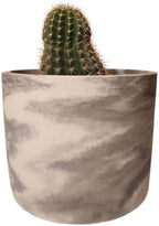 Circle Concrete Planter - Large Pot - Modern Décor - Planter (Marigold Yellow, with Drainage Hole) by Unknown