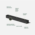 Veradek Forma Series Trough Planter - Long Outdoor Tabletop Planter - Image 2