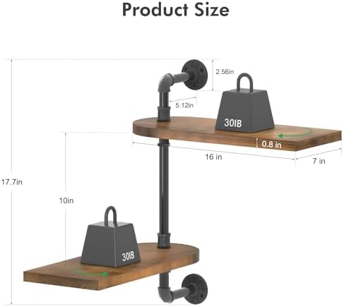 OtGalk 2-Tier Rotating Window Plant Shelf, Wooden Indoor Plant Stand - Image 5