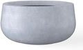 Kante Accent Round Bowl Blue Gray Concrete Planter 16" Dia, Outdoor by Unknown