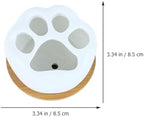 BESTonZON Ceramic Cat Paw Flower Pots, 2 Sets with Tray for Succulents - Image 2