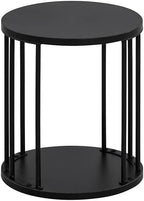 HDANI Small Round Wooden Step Stool for Kids Adults, 300lbs Load Capacity Garden Stool, Non-Slip Small Stool for Plant Stand, Kitchen, Bathroom and Bedroom, Black by HDANI