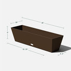 Veradek Pure Series Window Box Planter - Tapered Outdoor Planter - Image 2