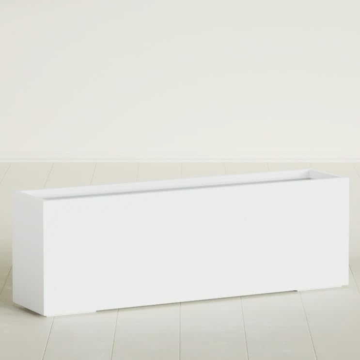 Greenline Leo Tall Rectangular Fiberglass Planter, Outdoor Planter Box by GreenlinePlanters