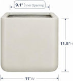 KUTE NEST 11" Premium Cubo Fiberstone Square Planter - Ethereal Mood - Image 2