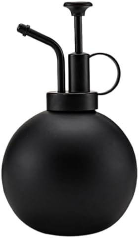 SUPVOX 304 Stainless Steel Watering Pot and Handheld Spray Kettle for Indoor Plants, 500ml Black Gardening Tool with Fine Mist Sprinkler for Household Use by SUPVOX