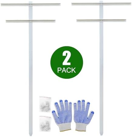 MRGARDEN 5-Feet Grape Vine Trellis 2packs for Raspberry, Grape Vines, Outdoor Climbing Plants, Heavy Duty Fiberglass Stake Vineyard Trellis, Rust-Proof, Easy to Install Garden Trellis - Image 2