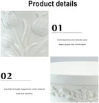 Roman Column Pedestal and Planter Urn, Magnesium Oxide, White - Image 7