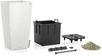 Lechuza 13130 Cubico Color 30 Self-Watering Planter for Indoor and Outdoor Use, 12" x 12" x 22", White Matte - Image 3
