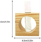 Generic Test Tube Planter Glass Tube Vase Test Tube Bud Vase Desktop Glass Planter Terrarium Propagation Station Plant Terrarium Test Tube with Wood Stand for Hydroponics Plants 2 Sets - Image 7