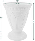 Arcadia Garden Products PSW HU40B Bristol Urn Planter, 16 by 18-Inch, Beige - Image 5