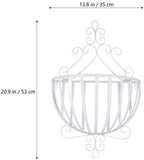 GANAZONO Wall Mounted Flower Pot Rack European Style Half Round Plant Holder Metal Flower Pot Holder for Balcony Garden Porch Tabletop Windowsill Decor 20.86 X 13.77 X 6.29 in - Image 6