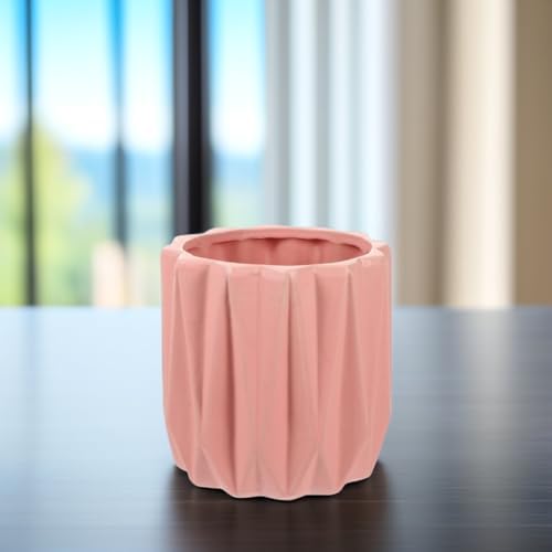 Toyvian Ceramic Geometric Flower Pot Drainage Minimalist Bonsai Container for Home Decor Desktop Use and Plants for - Image 6