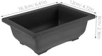 Beavorty 15pcs Rectangular Plastic Bonsai Starter Pot with Mesh Bottom and Preset Drainage Holes, Deep Tray Planter for Succulent and Bonsai, Space-Saving Design with Polished Finish, - Image 2