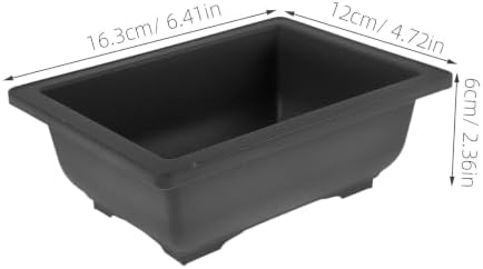 15pcs Rectangle Bonsai Planter Box Plastic with Mesh Bottom and Preset Drainage Holes, Portable Deep Tray Planter for Indoor Succulent and Bonsai Plants on Windowsill or Balcony - Image 2