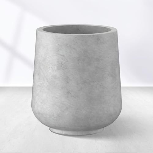 Kante Pale Gray Concrete Planter 13" Dia All-Weather Round Accent Pot by Unknown