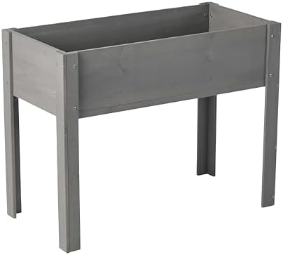 Planter Raised Garden Bed with Legs, Elevated Garden Beds Outdoor, Raised Flower Beds Outdoor, Elevated Planter Box, Vegetable Garden Bed (Grey, 40 * 20 * 31) - Image 7