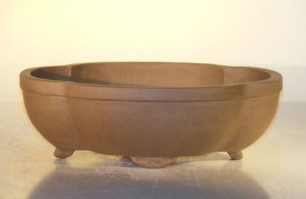 Bonsai Boy Tan Unglazed Ceramic Bonsai Pot - Oval 10 x 7 875 x 3 125 by Bonsai+Boy