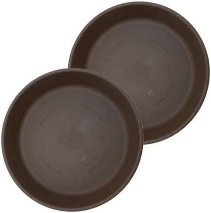 The HC Companies Classic Round Planter Pot, 16 Inch, Chocolate, 2-Pack by TheHCCompanies