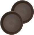 The HC Companies Classic Round Planter Pot, 16 Inch, Chocolate, 2-Pack by TheHCCompanies