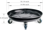 Plant Caddy with Wheels 16 Inch 3 Pack, Heavy Duty Metal Plant Stand & Dolly with Lockable Casters, Holds 230 lbs for Indoor Outdoor Large Flower Pots, Black - Image 2