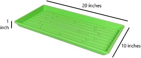 SUNPACK 10" x 20" Heavy Duty Shallow Plastic Seed Starting Tray, Green, 1" (Pack of 10) - No Drainage Holes, Perfect for Greenhouses or Indoor Gardening - Image 4