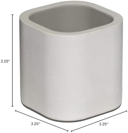 TIVIT Modern Concrete Planter Made in Denmark - Minimalist Danish Designed Pots, Smooth, Silky Surface to Uniquely Showcase Your Plants - Hand-Poured Individually in Denmark - Color Gray (Small) - Image 2