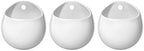 Mkono 4 Inch Wall Mounted Planter Round Ceramic Hanging Plant Holder Decorative Flower Display Vase Succulent Pots for Indoor Plants, Set of 3, White (Plants NOT Included) (Pack of 2) - Image 5